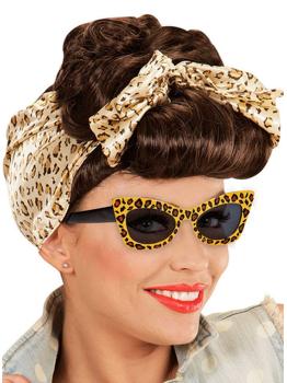 Gafas de leopardo retro adulto