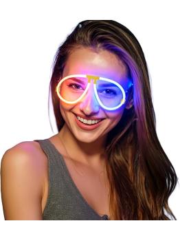 Óculos de luz neon
