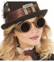 Óculos de piloto Steampunk vintage luxuosos.