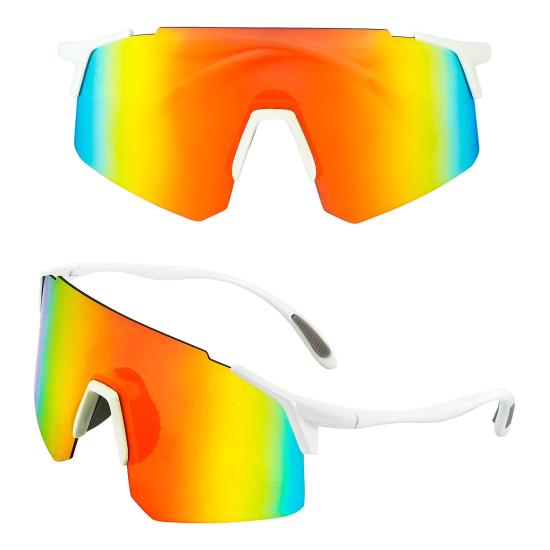 Óculos com lentes espelhadas arco-íris