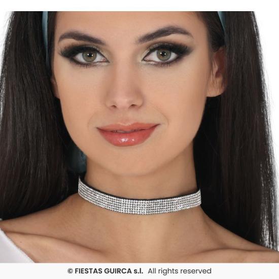 Gargantilha Prateada Brilhante