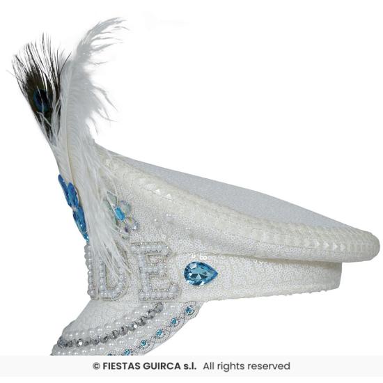 Boné de Noiva com Penas e Strass (Tamanho Único) - Acessório de Fantasia para Festas Boné de Noiva com Penas e Strass (Tamanho Único) - Acessório de Fantasia para Festas