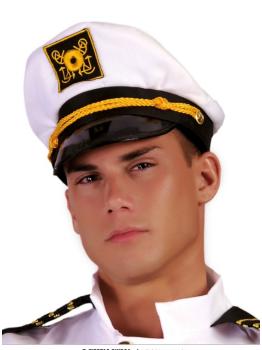 Boné de Capitão da Marinha para Fantasia