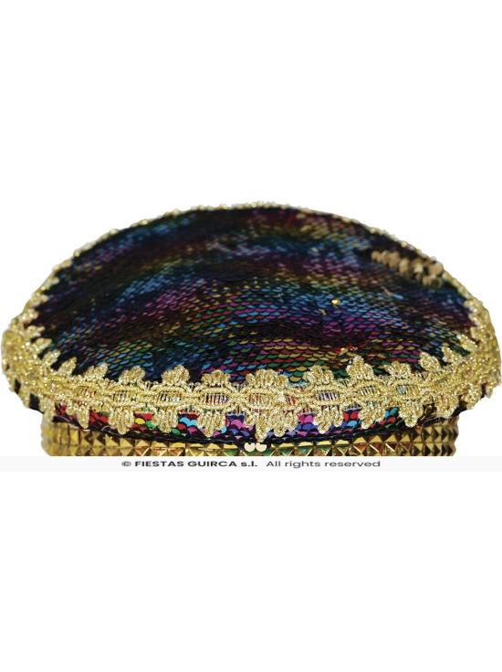 Boné Love Police dourado com strass (tamanho único)