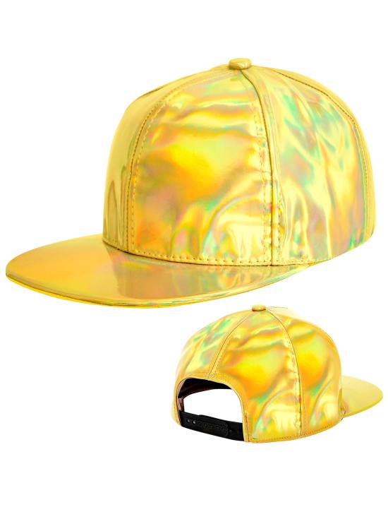 Boné Holográfico Dourado - Acessório de Fantasia Moderno e Original