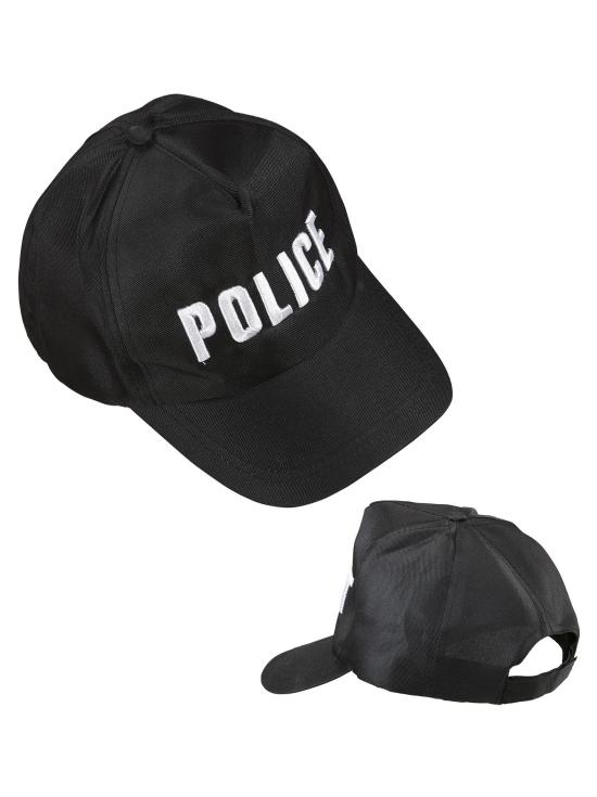 Boné policial ajustável para adulto