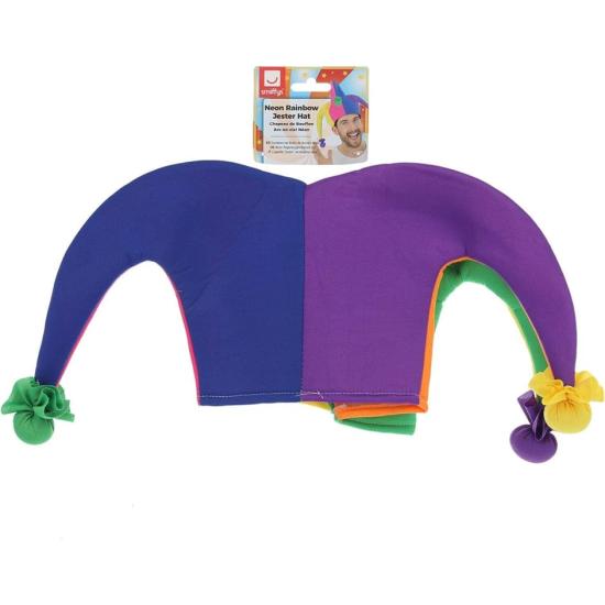 Chapéu de bobo da corte em cores fluorescentes