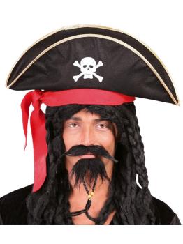 Chapéu de Capitão Pirata Caveira