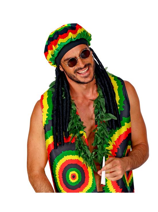 Chapéu jamaicano com dreadlocks