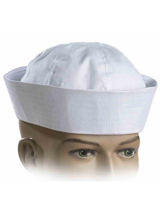 Chapéu de marinheiro branco para adulto