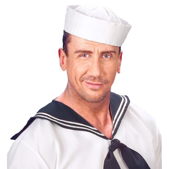 Chapéu de marinheiro branco para adulto