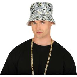 Chapéu de dólar verde e branco - chapéu de festa para adultos