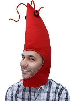 Chapéu de Camarão Vermelho – Acessório Divertido para Fantasia