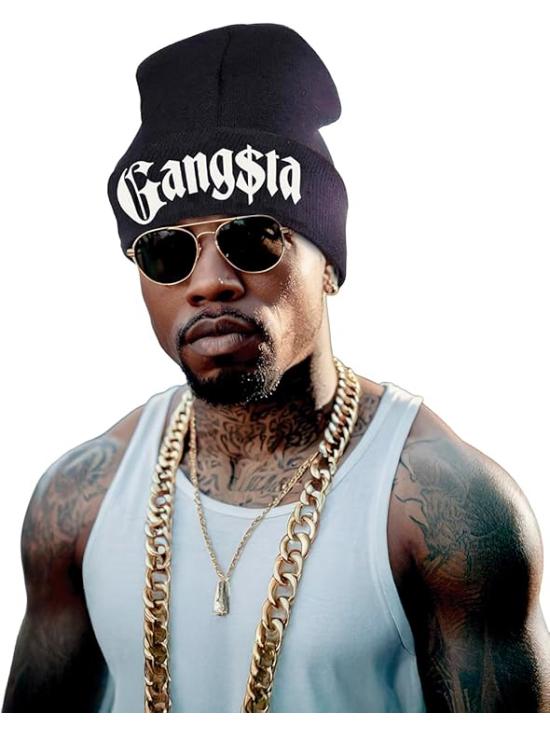 Chapéu unissex adulto “Gangsta” – acessório para fantasia de rap/hip hop