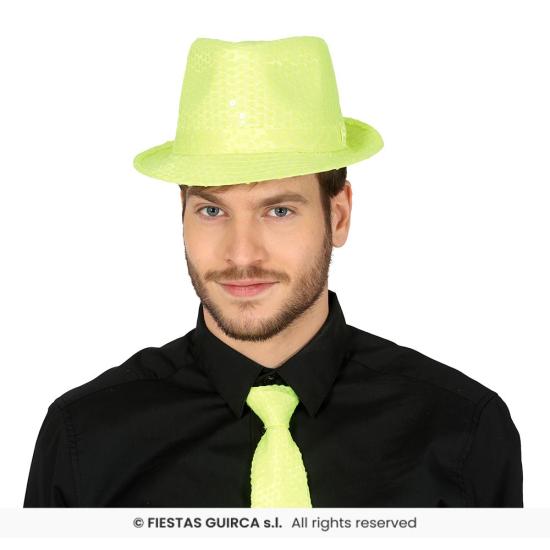 Chapéu de gangster com lantejoulas para adultos