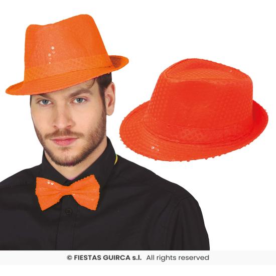 Chapéu de gangster com lantejoulas para adultos