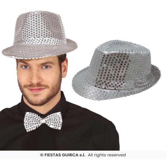 Chapéu de gangster com lantejoulas para adultos