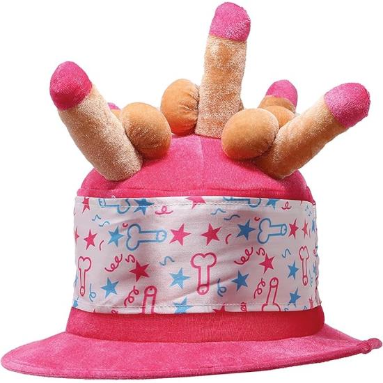 Chapéu pastel com pênis para despedidas de solteira