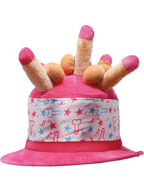 Chapéu pastel com pênis para despedidas de solteira