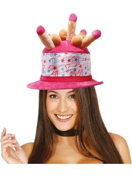 Chapéu pastel com pênis para despedidas de solteira