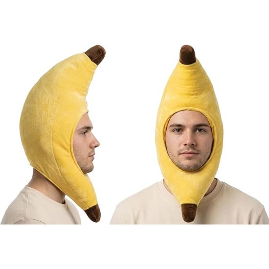 Chapéu de banana de tecido para se destacar em qualquer festa.