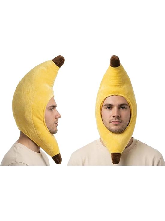 Chapéu de banana de tecido para se destacar em qualquer festa.