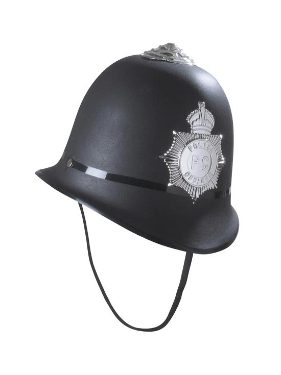 Chapéu de plástico rígido Bobby da polícia inglesa
