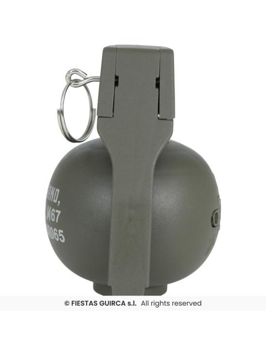 Granada com Luz e Som 10 cm – Acessório Militar Realista para Fantasias de Soldados e Temas de Guerra