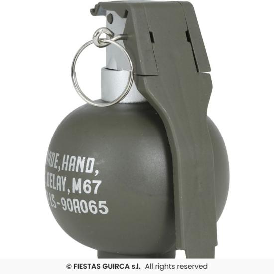 Granada com Luz e Som 10 cm – Acessório Militar Realista para Fantasias de Soldados e Temas de Guerra