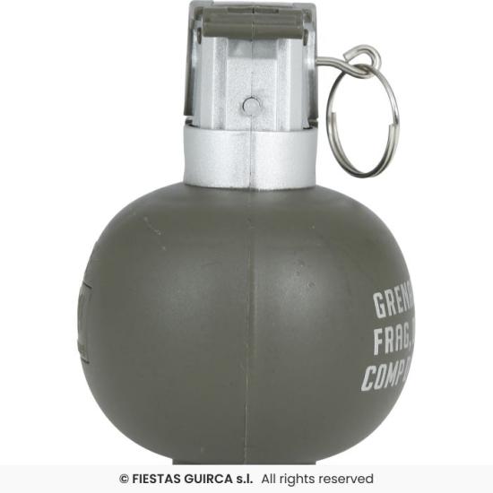 Granada com Luz e Som 10 cm – Acessório Militar Realista para Fantasias de Soldados e Temas de Guerra