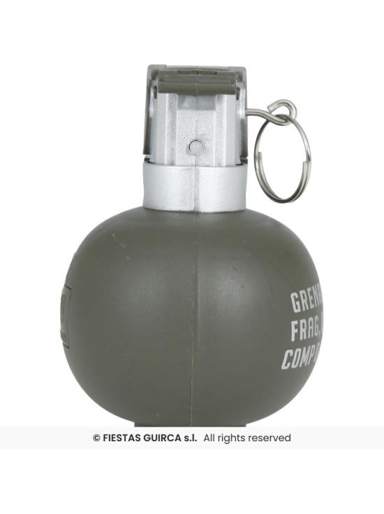 Granada com Luz e Som 10 cm – Acessório Militar Realista para Fantasias de Soldados e Temas de Guerra