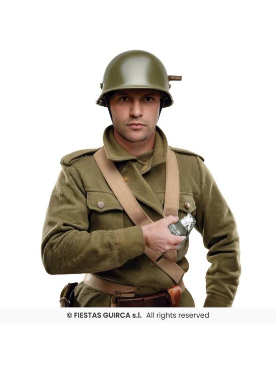 Granada com Luz e Som 10 cm – Acessório Militar Realista para Fantasias de Soldados e Temas de Guerra