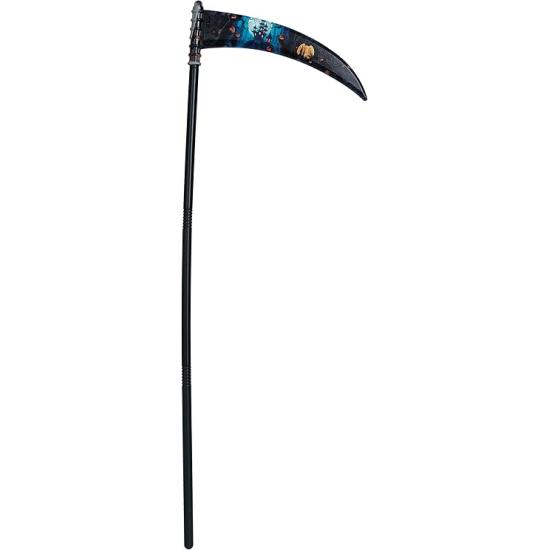 Foice decorada destacável de 100 cm para fantasia de Morte | Halloween