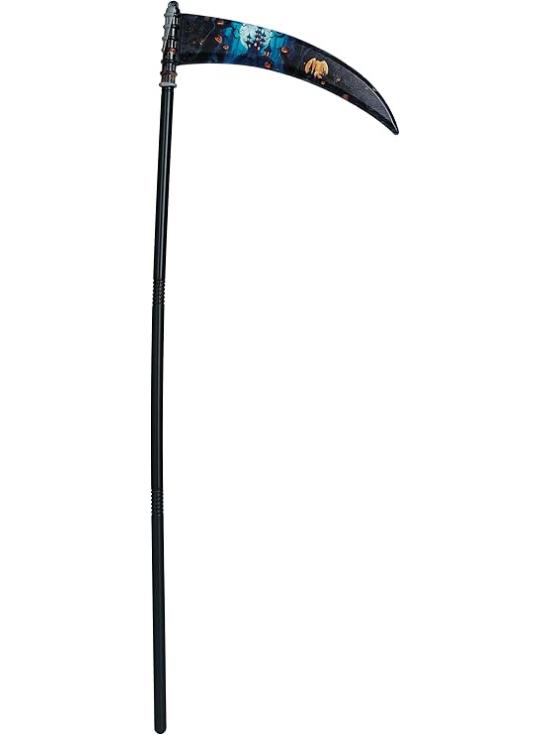 Foice decorada destacável de 100 cm para fantasia de Morte | Halloween