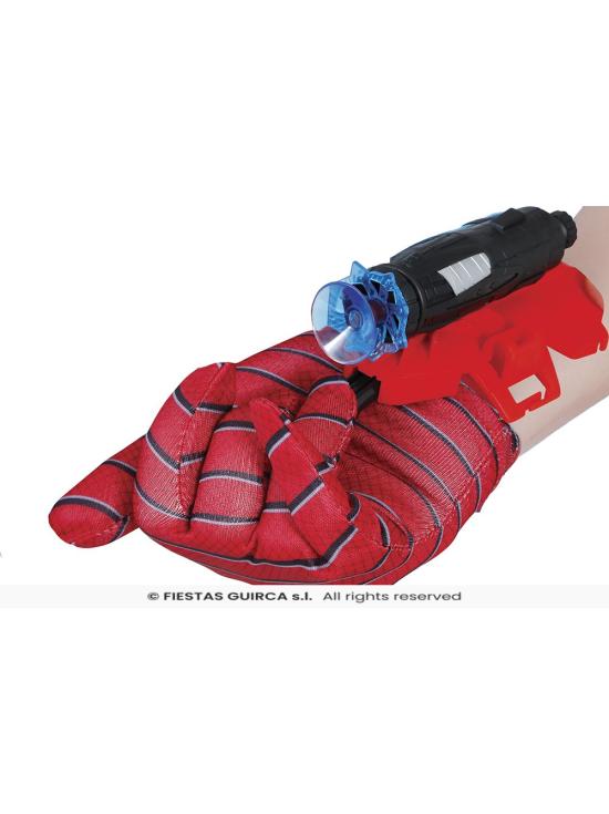 Luva infantil do Homem-Aranha com lançador de ventosa – Conjunto de super-heróis