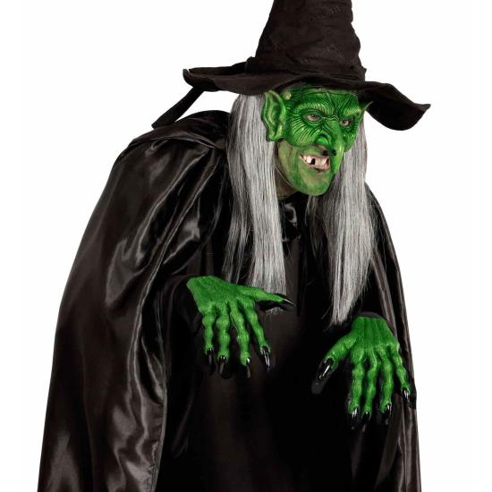 Luvas 3D verdes para fantasias de terror