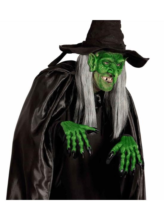 Luvas 3D verdes para fantasias de terror