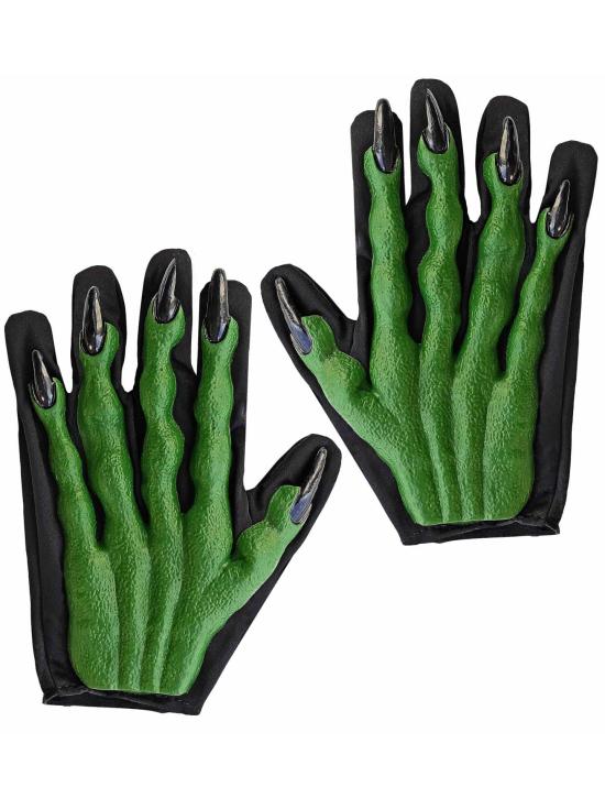 Luvas 3D verdes para fantasias de terror