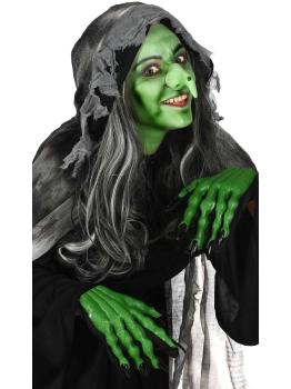 Luvas 3D verdes para fantasias de terror