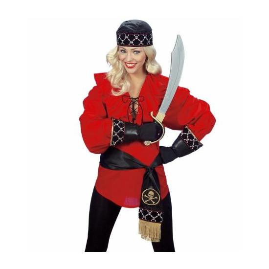 Luvas de pirata em imitação de couro preto