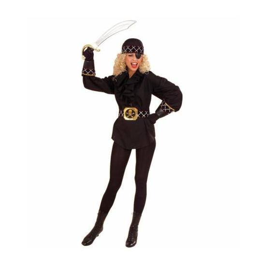 Luvas de pirata em imitação de couro preto