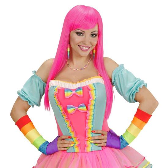 Luvas sem dedos arco-íris