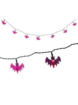 Guirlanda com Luz Led Pilhas 10 Morcegos