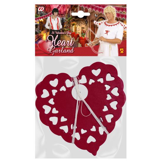 Guirlanda Coração Vermelho 4m