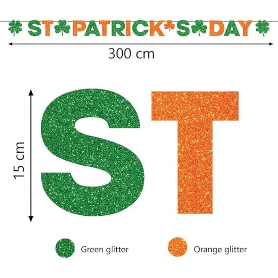 Guirlanda do Dia de São Patrício 300 cm