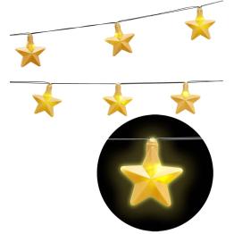 Guirlanda Estrela Luminosa 2,5 cms-10 luci com Pilhas.