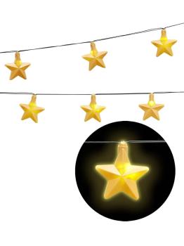 Guirlanda Estrela Luminosa 2,5 cms-10 luci com Pilhas.