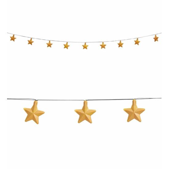 Guirlanda Estrela Luminosa 2,5 cms-10 luci com Pilhas.