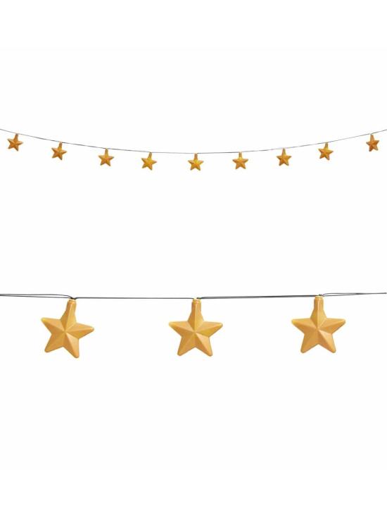 Guirlanda Estrela Luminosa 2,5 cms-10 luci com Pilhas.