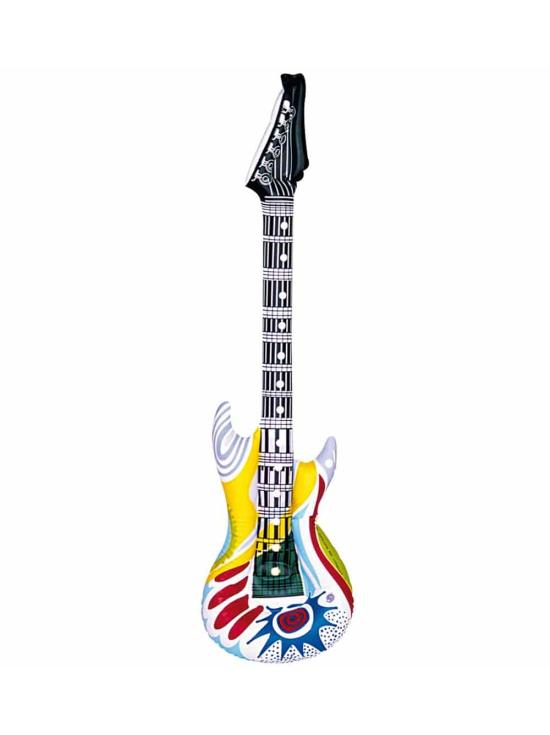 Guitarra inflável funky animal.